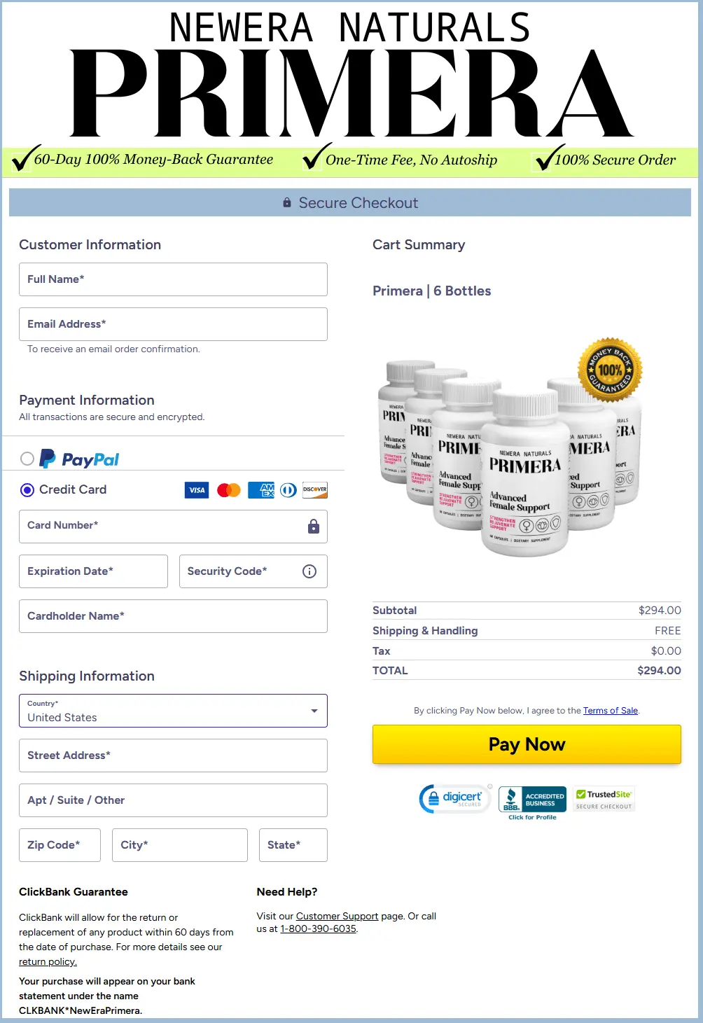 primera buy page
